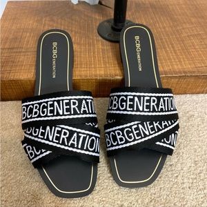 BCBGeneration kana flat slide sandals NIB